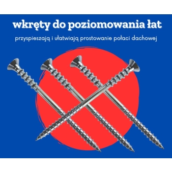 Wkręt do poziomowania łat WKSS 60X120 opakowanie 100 szt.